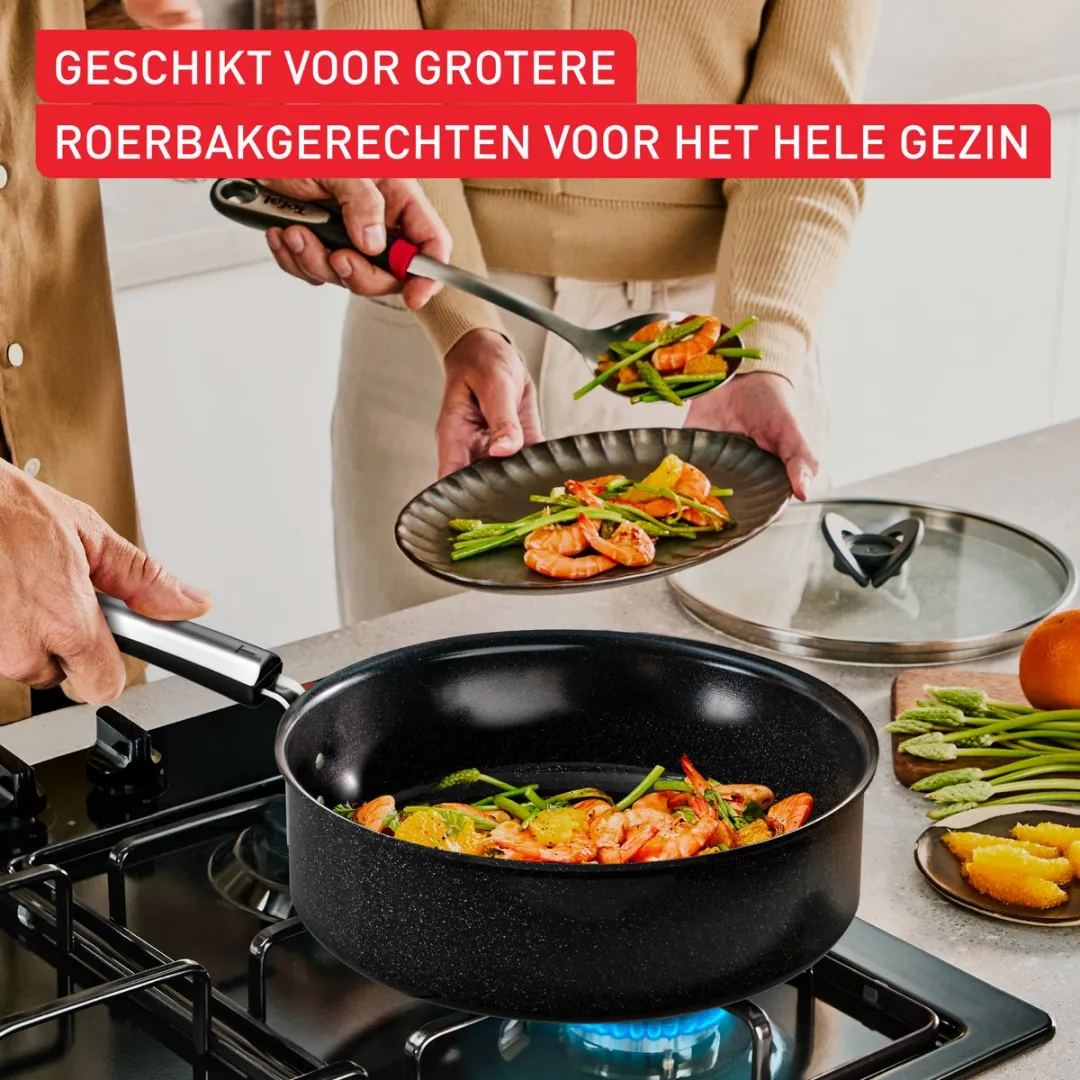 Tefal Experience Ceram G2133223 Keramische Hapjespan 24cm - Zwart