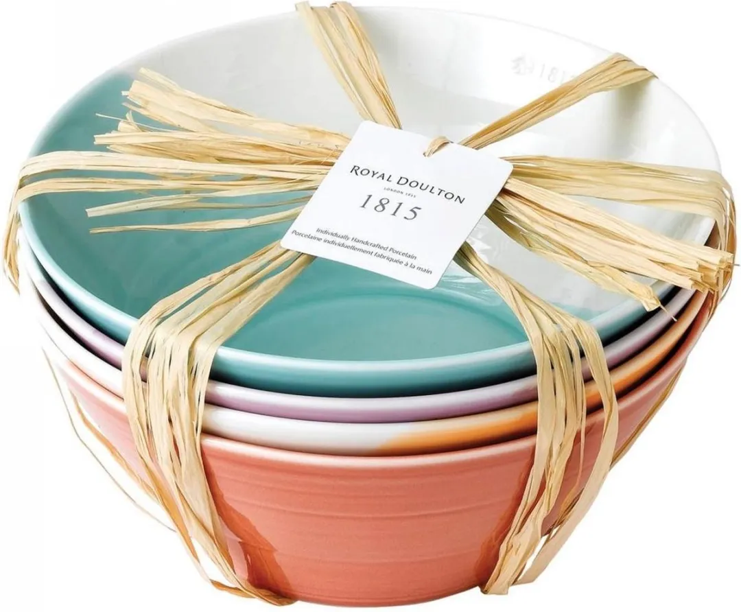Royal Doulton 1815 Blue Noodle Schaal Set - 4-delig 21cm