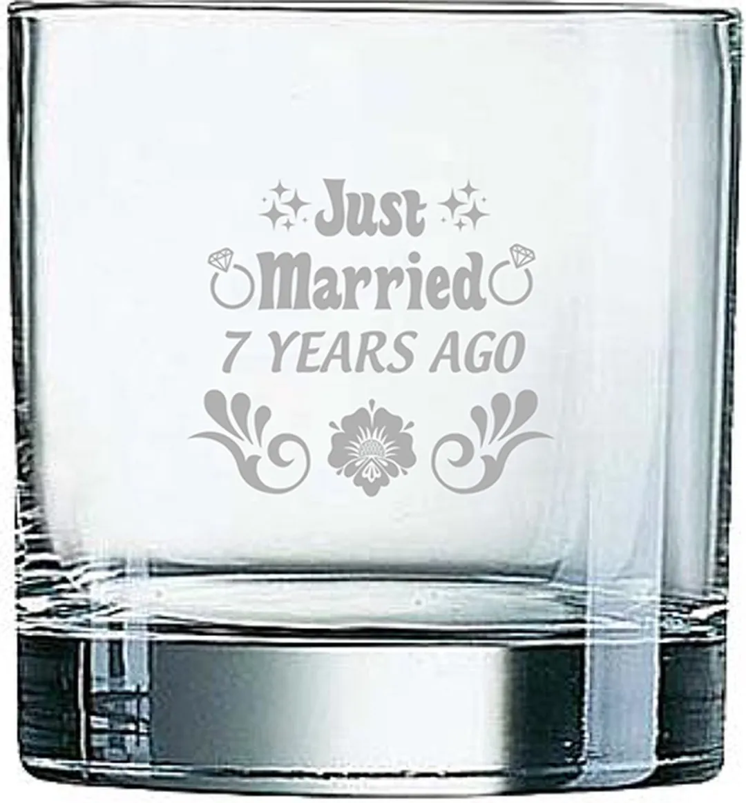 Arcoroc Whiskeyglas Gegraveerd Just Married 38cl