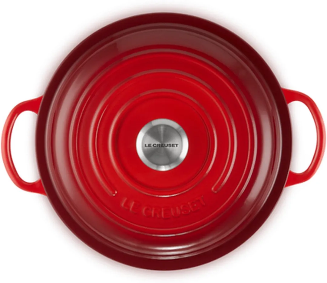 Le Creuset Koreaanse Marmite Braadpan 22cm - Kersenrood