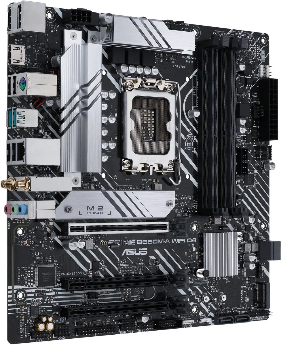ASUS PRIME B660M-A WIFI D4 Moederbord - Micro-ATX - Socket 1700