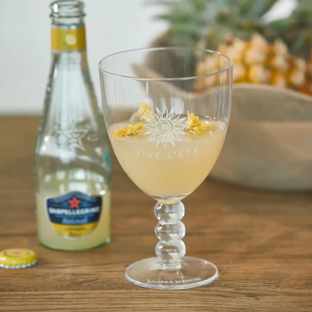 Riviera Maison Vive L'été Wittewijnglas 390ml - Transparant