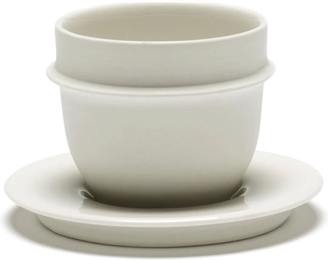 Serax Dune Espressokop & Schotel Set - 2 Stuks - Wit