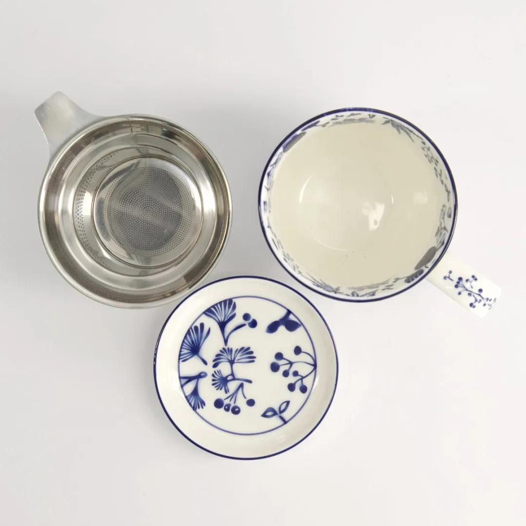 Tokyo Design Studio Flora Japonica Thee-Set - 380ml - Blauw/Wit