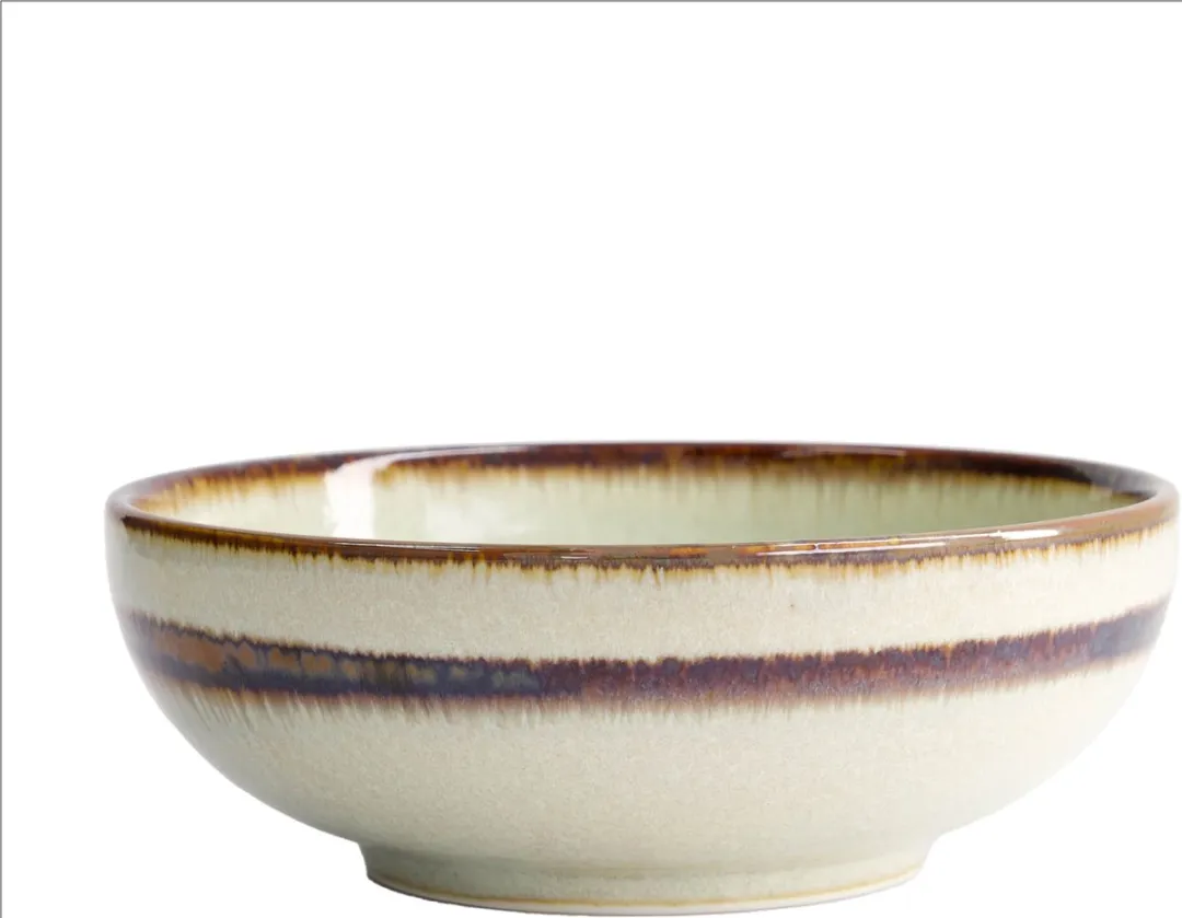 Tokyo Design Studio Wasabi Noodle Kom - 800ml - Beige/Groen