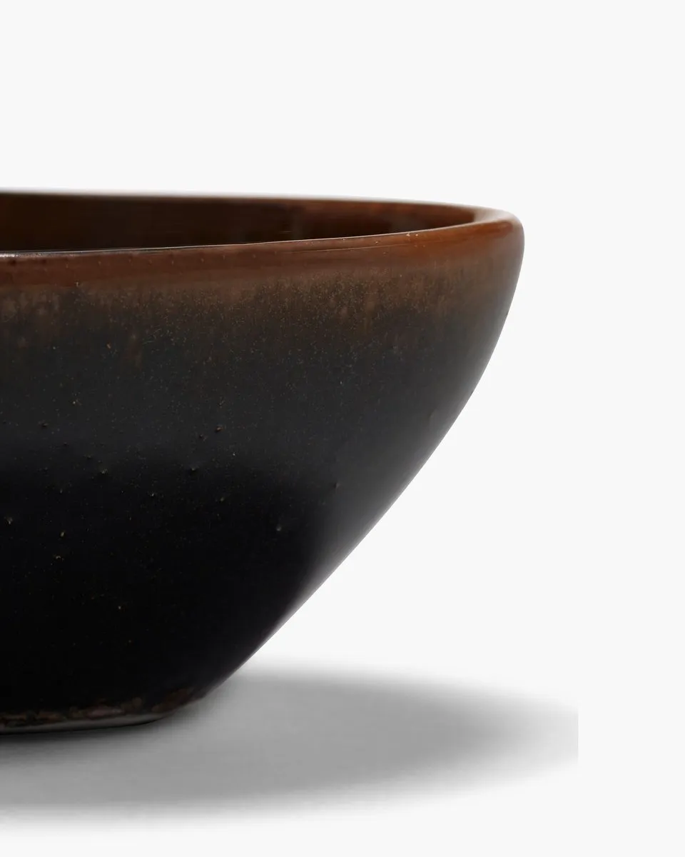 Serax Uncharted Out of Lines Ovale Bowl 23x12cm - Donkerbruin