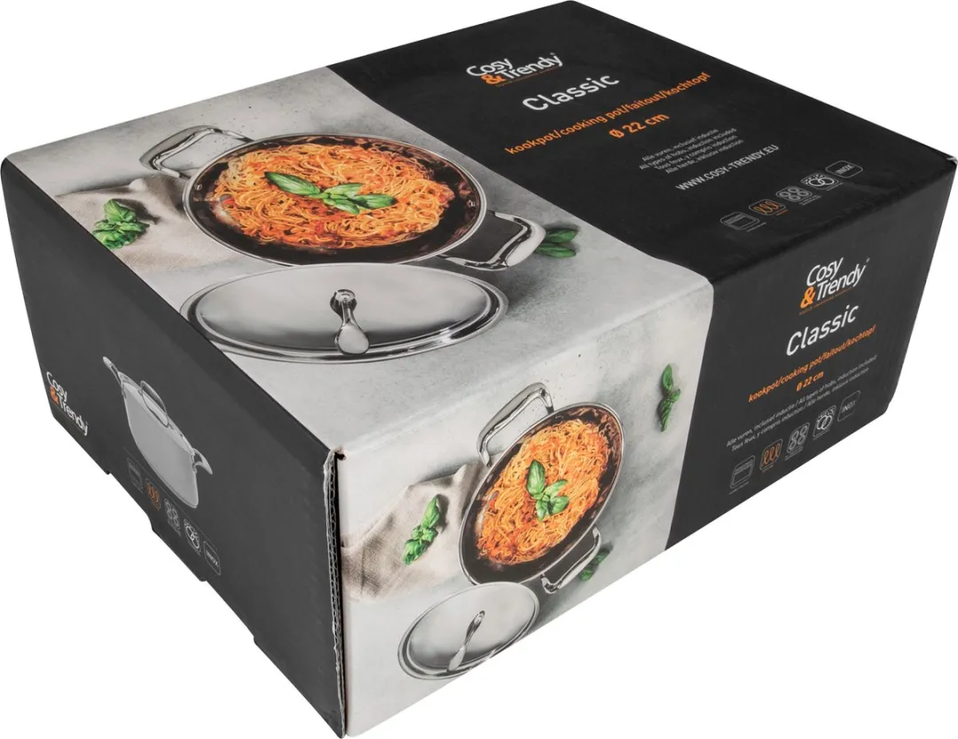 Cosy&Trendy Classic Kookpot 22cm - 4.18L - Roestvrij staal