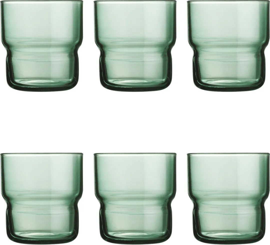 Arcoroc Log Tumbler 22cl - Groen - 6 Stuks