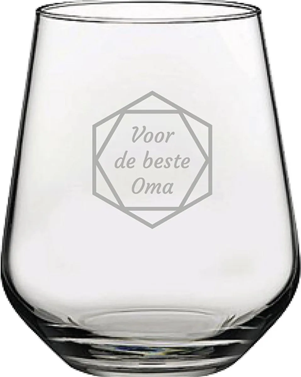 Pasabahce Gegraveerd Drinkglas 42,5cl Hexagon