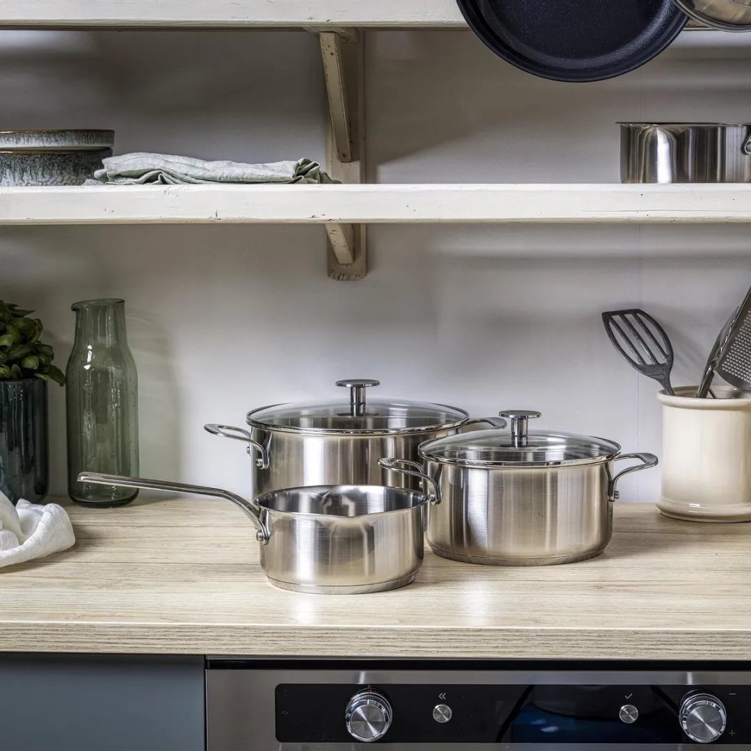 KitchenAid CC005088-001 Kookpannenset 3-delig - RVS - 5 Stuks - afbeelding 6 van 6