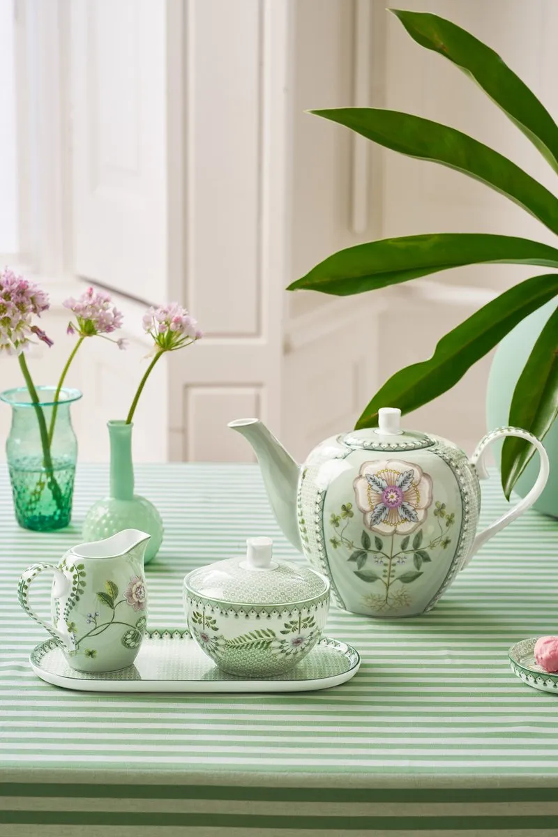 Pip Studio Lily & Lotus Suikerpot 300ml - Lichtgroen - Porselein