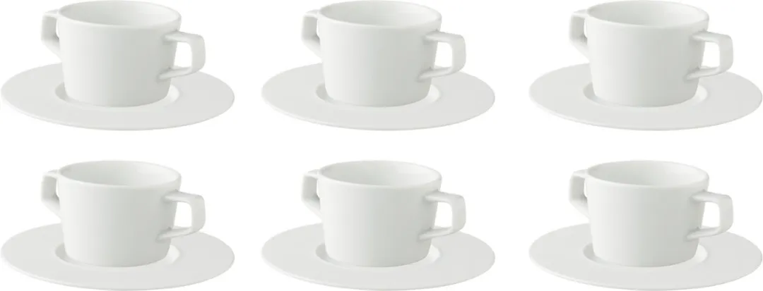 Palmer White Delight Soepkommen met Oor 6 Stuks