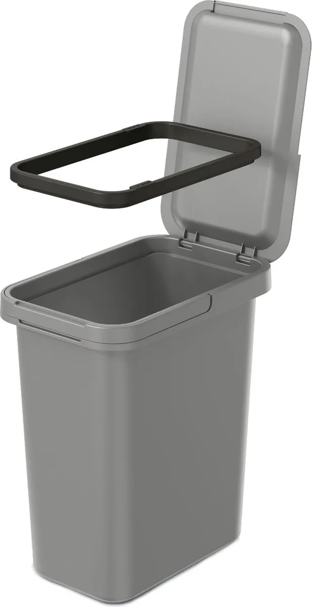 Prosperplast Keden Afvalbak 12L - Grijs