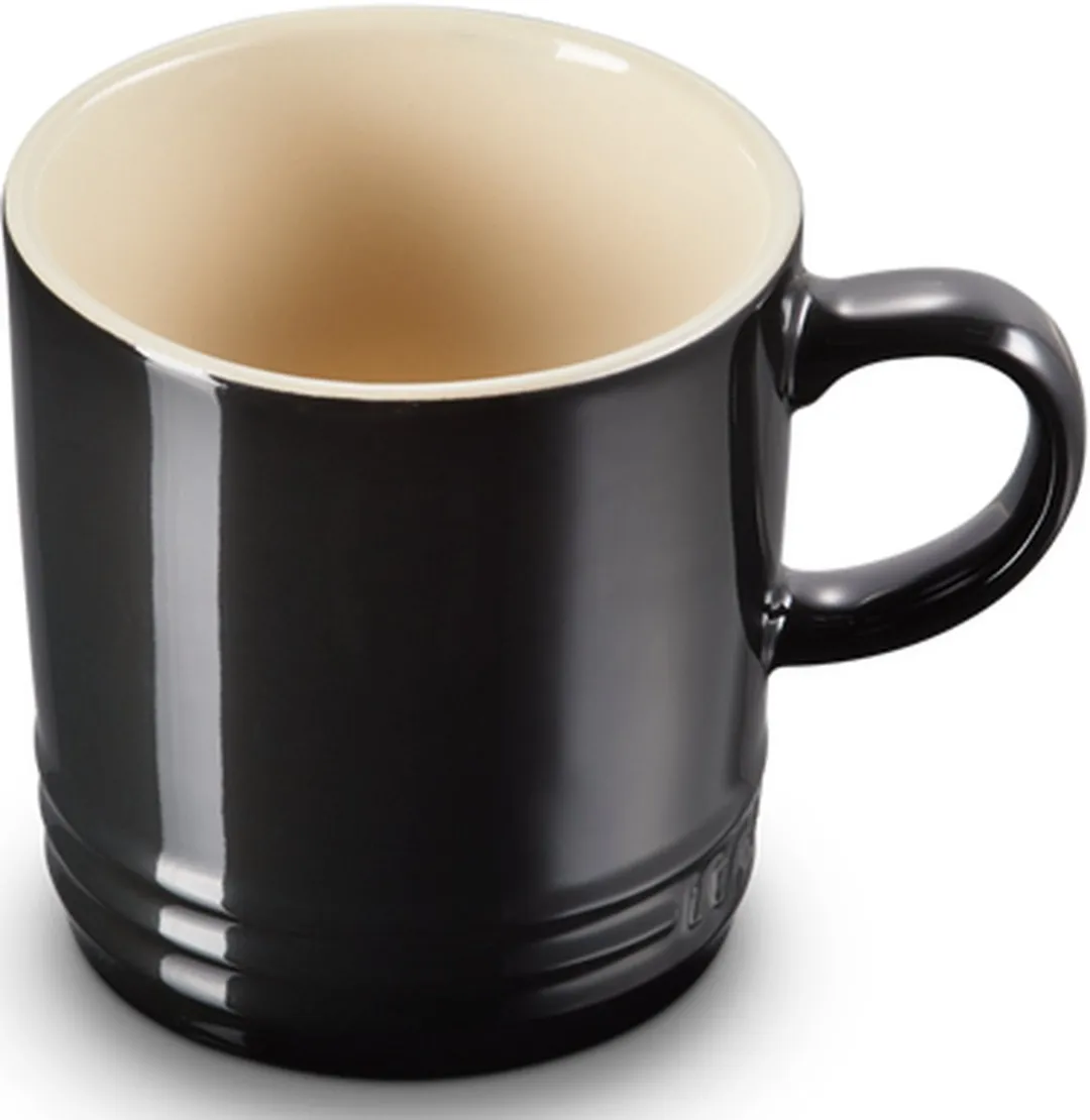 Le Creuset Aardewerken Mokken 0,35L - 4 Stuks - Ebbenzwart