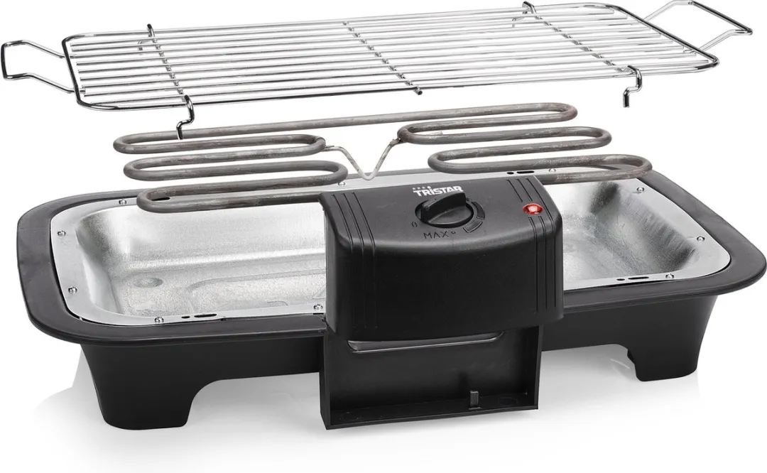 Tristar BQ-2883 Elektrische BBQ - 2000W - 6 Burgers - Zwart