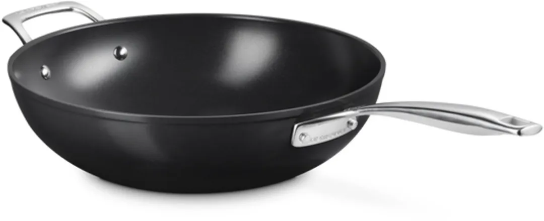 Le Creuset Essential Non-Stick Keramische Wokpan 30 cm - Zwart - afbeelding 6 van 6