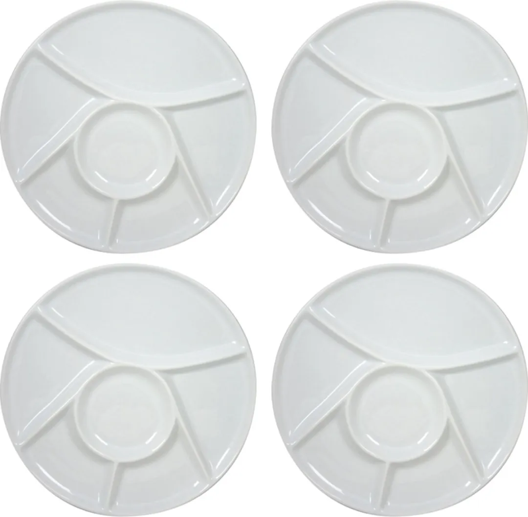 Cosy&Trendy Fonduebord 8-delig - 23,5cm - Wit