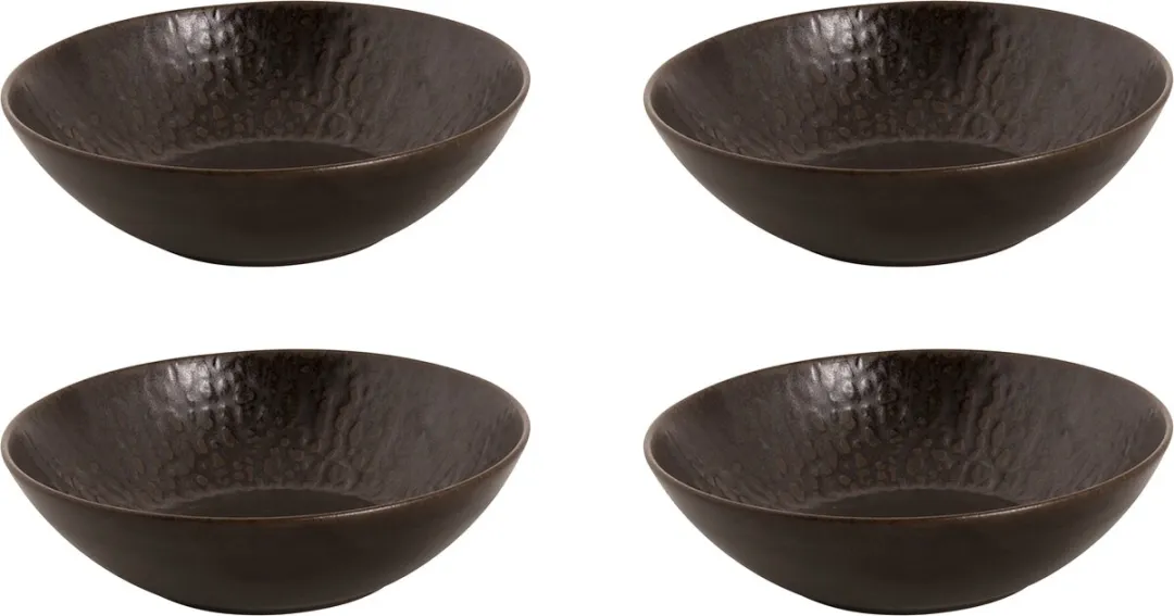 Palmer Ruston Schaal Kom 4 Stuks - ø17cm - Bruin