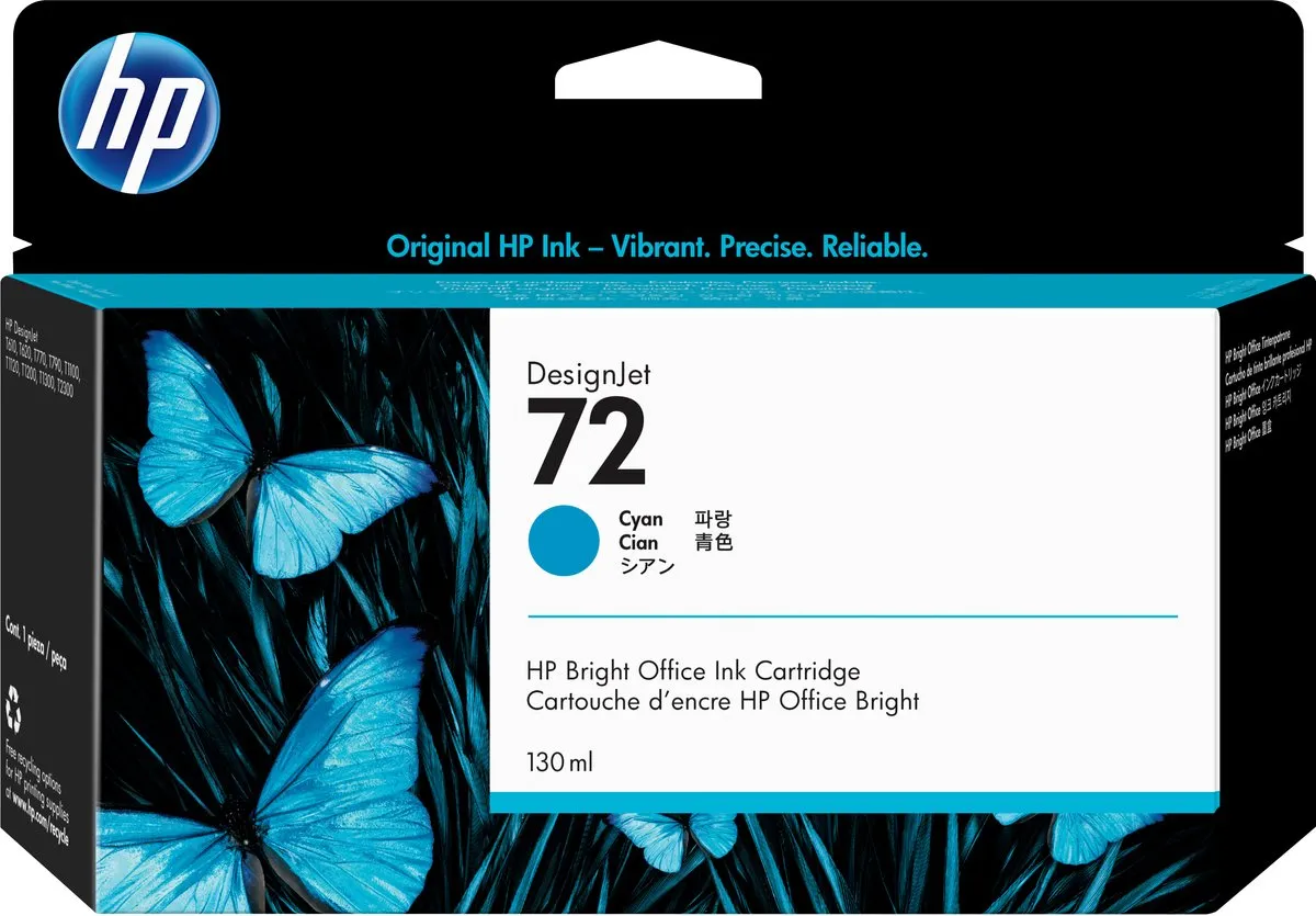 HP 72 C9371A Inktcartridge - Cyaan
