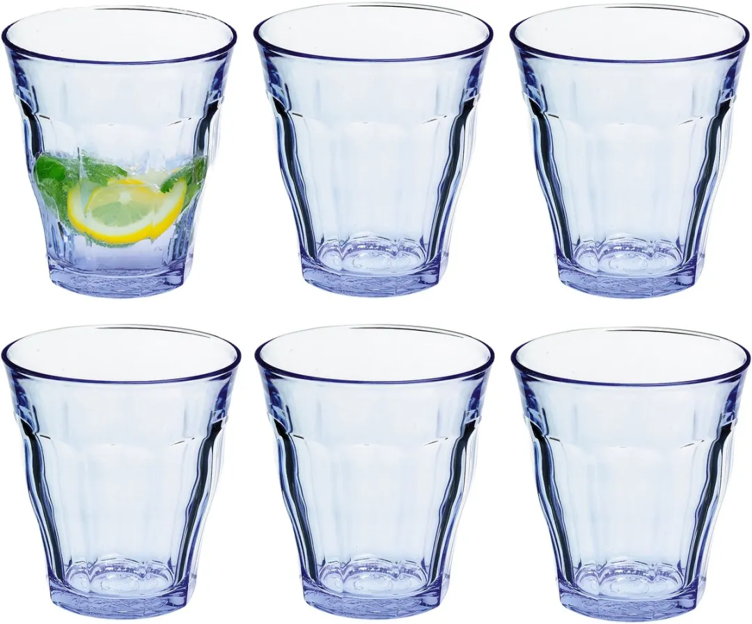 Duralex Picardie Drinkglazen - 6 Stuks - Blauw - 220ml