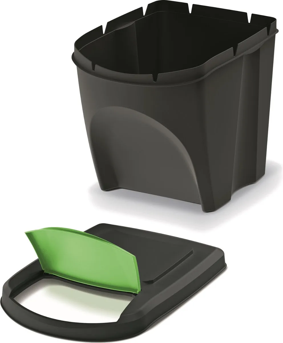 Prosperplast Kaden Prullenbakset 4x25L - Zwart