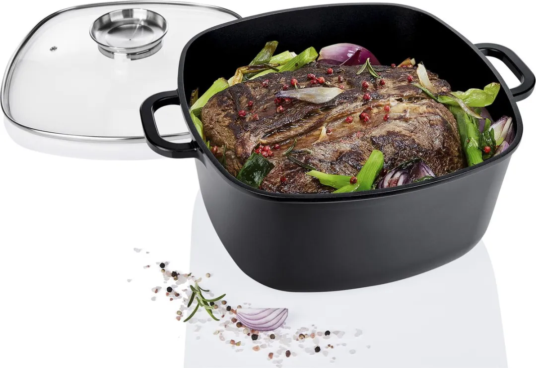 SILVERCREST Ernesto Aluminium Braadpan 7,5L - Zwart