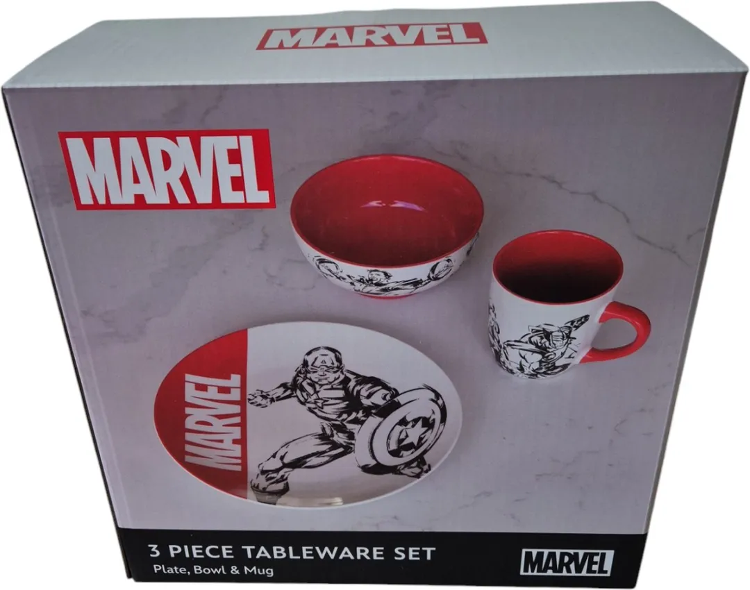 Marvel Avengers Servies 3-delig - Wit - afbeelding 2 van 2