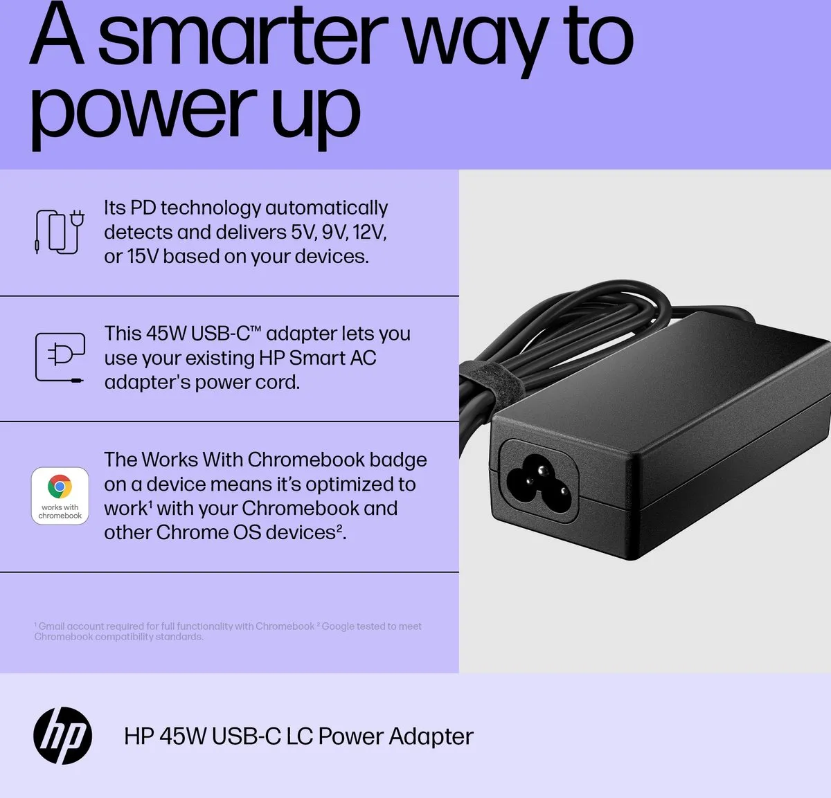 HP 1MZ01AA#ABB USB-C Netvoeding 45W - Laptop - afbeelding 6 van 6
