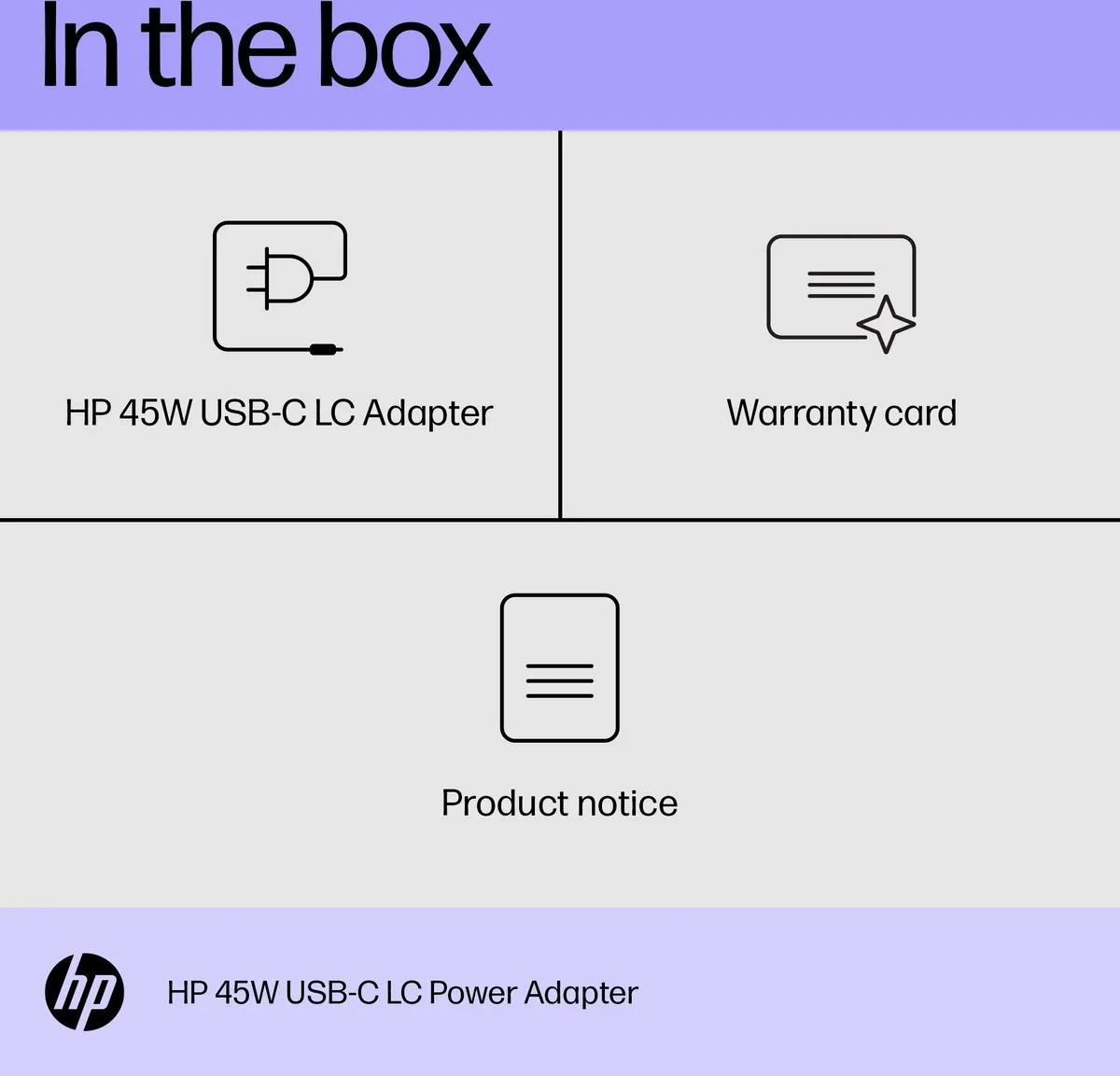 HP 1MZ01AA#ABB USB-C Netvoeding 45W - Laptop