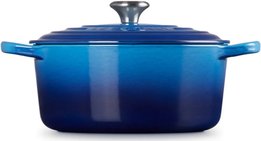 Le Creuset Braadpan Signature Azure 22cm - 3,3L