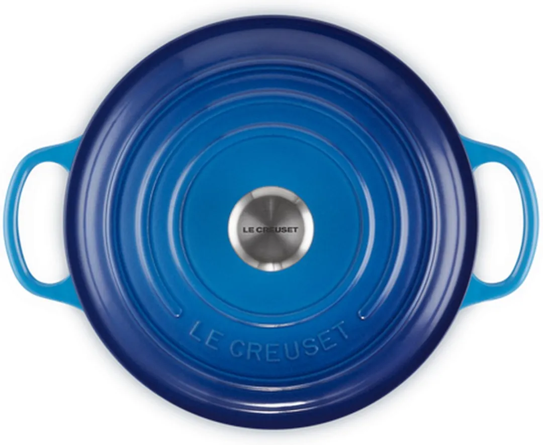 Le Creuset Braadpan Signature Azure 22cm - 3,3L