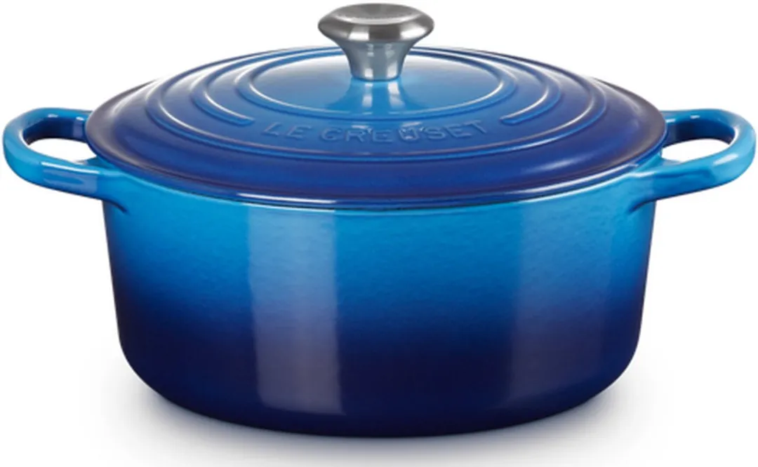 Le Creuset Braadpan Signature Azure 22cm - 3,3L