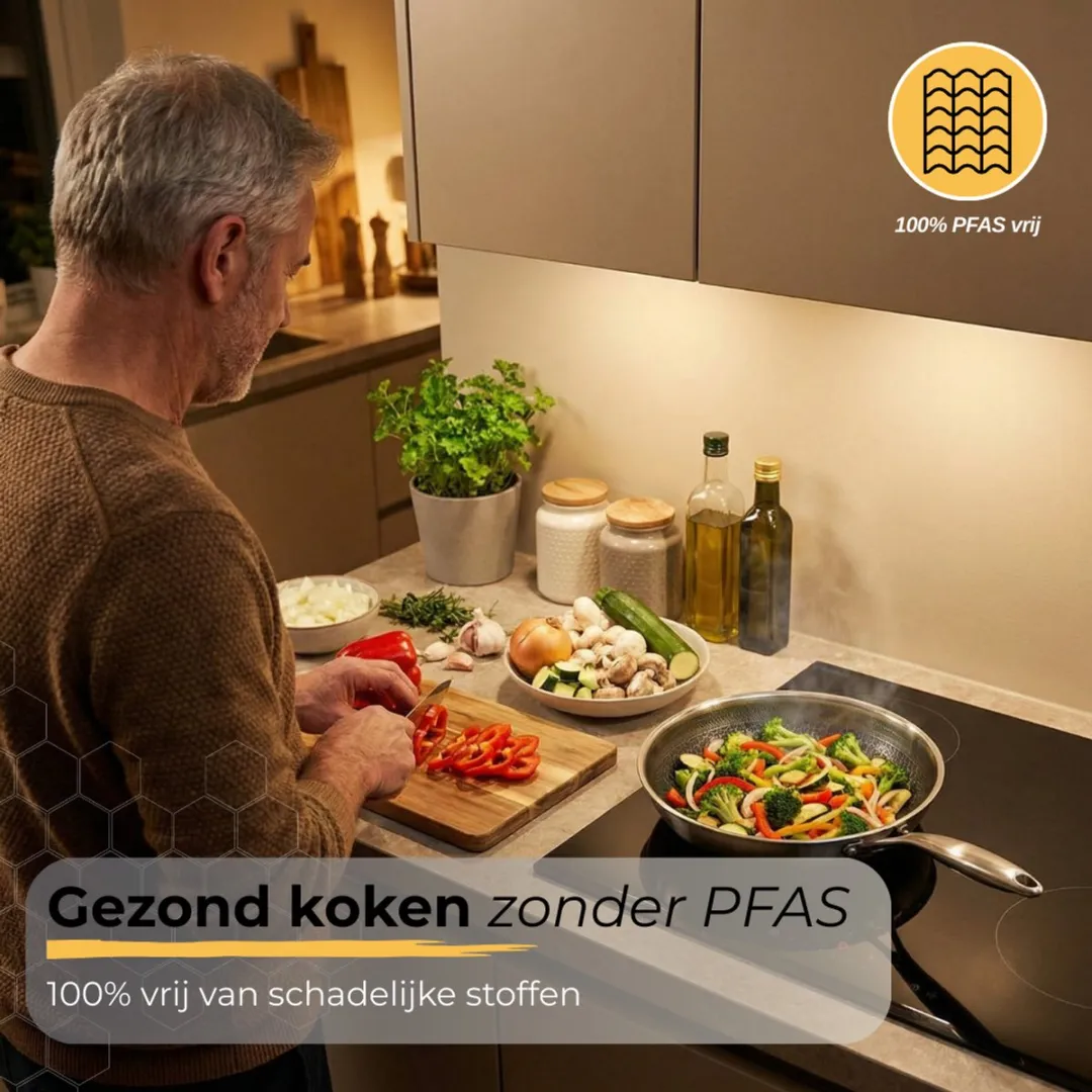 Morelia Koekenpan 24cm - Inductie/Gas - Keramische laag - Zwart