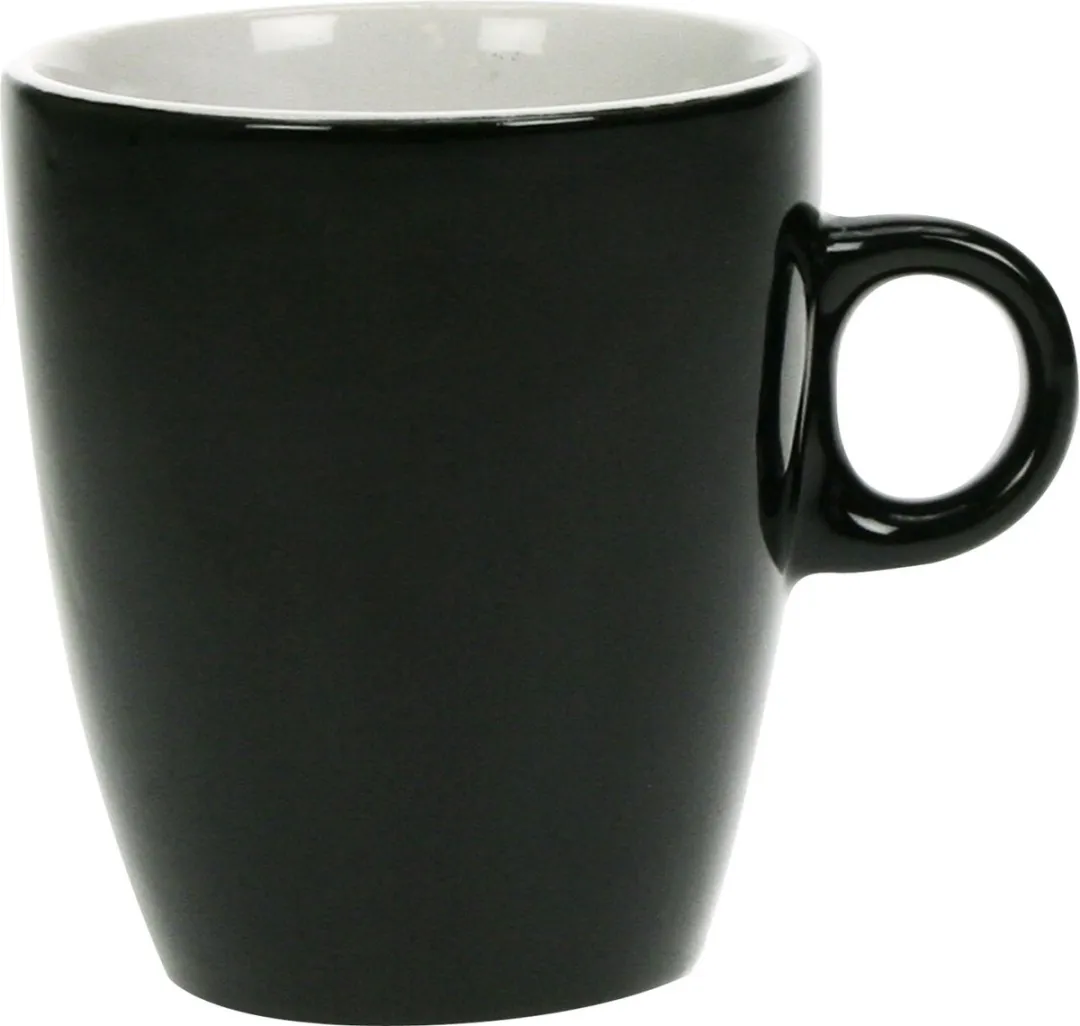 Cosy&Trendy Koffiebeker Set 8 Stuks - 250ml - Zwart