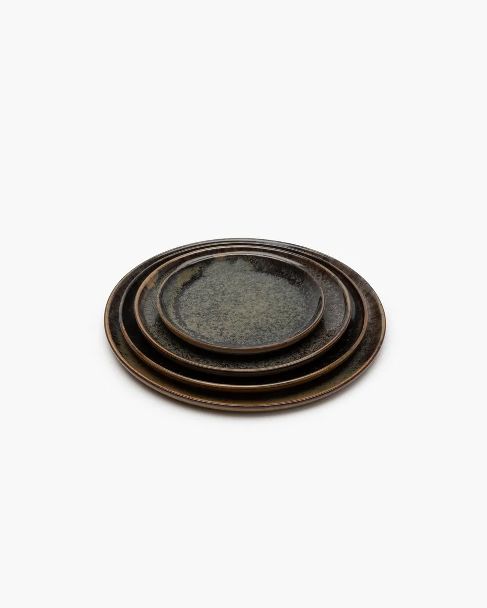 Serax Sergio Herman Surface Bord L Indi Grijs 27cm - 4 Stuks