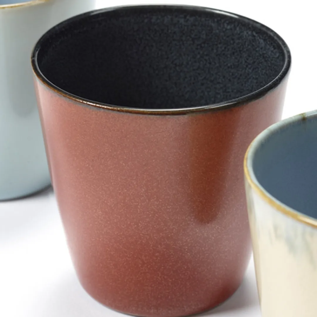 Serax Terres de Rêves Bekers Conisch S - Ø7cm - Rust/Dark Blue - 8 Stuks