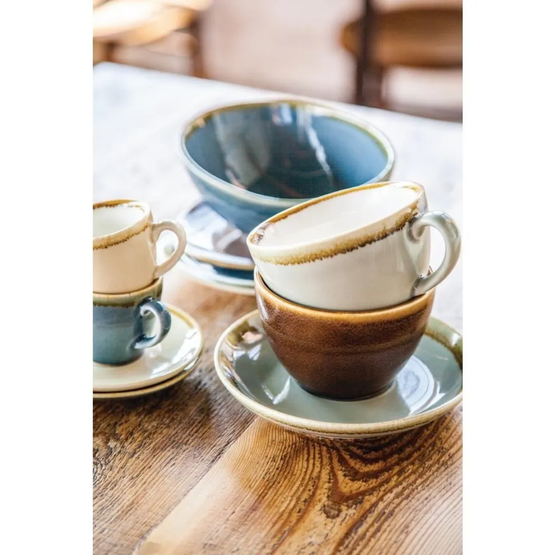 Olympia Kiln Cappuccino Koppen - Mosgroen 34cl - Set van 6