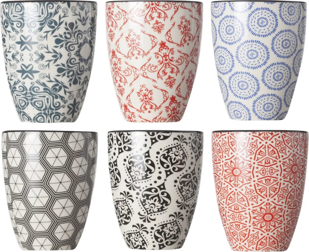 Cosy&Trendy Delirio Beker 200ml - Set van 6 - Multi