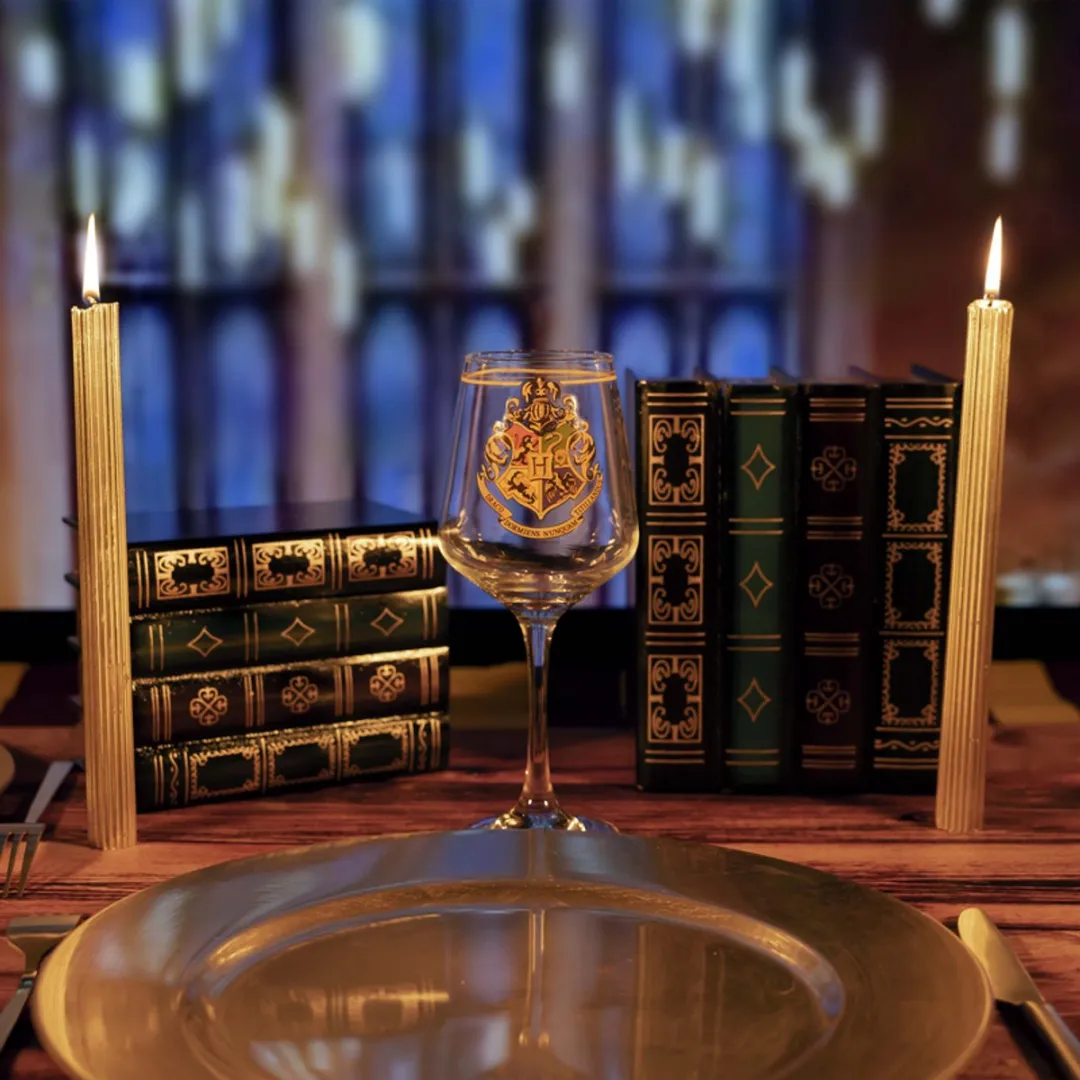 Harry Potter Hogwarts Crest Unisex Wijnglas - Doorzichtig - afbeelding 2 van 6