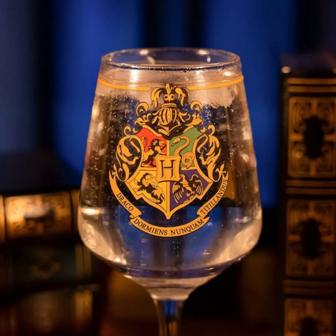 Harry Potter Hogwarts Crest Unisex Wijnglas - Doorzichtig - afbeelding 5 van 6
