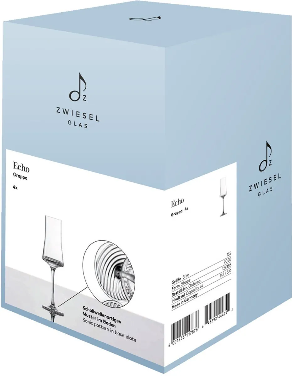 Zwiesel Glas Echo Grappaglazen 147ml - 4 Stuks