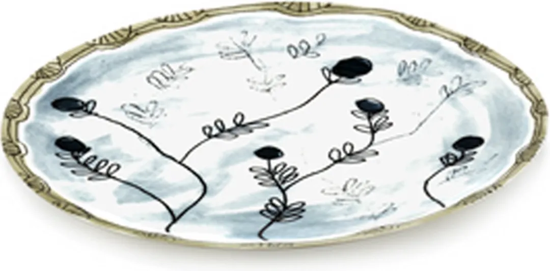Serax Marni Midnightflowers Bord Mirtillo Tea 24cm - 2 Stuks