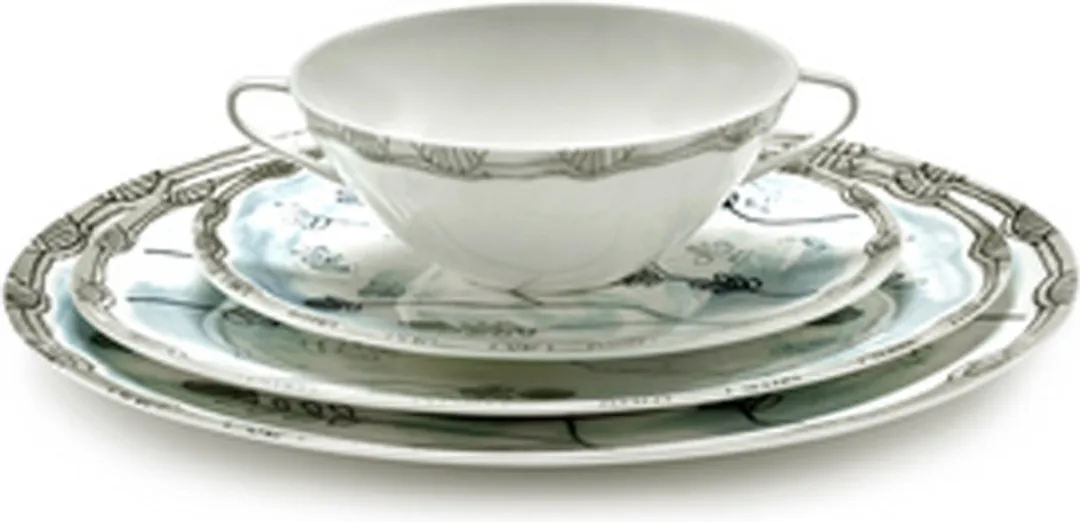 Serax Marni Midnightflowers Bord Mirtillo Tea 24cm - 2 Stuks