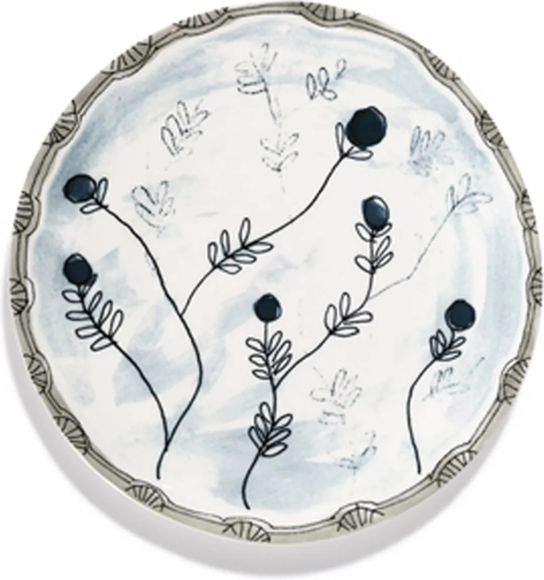 Serax Marni Midnightflowers Bord Mirtillo Tea 24cm