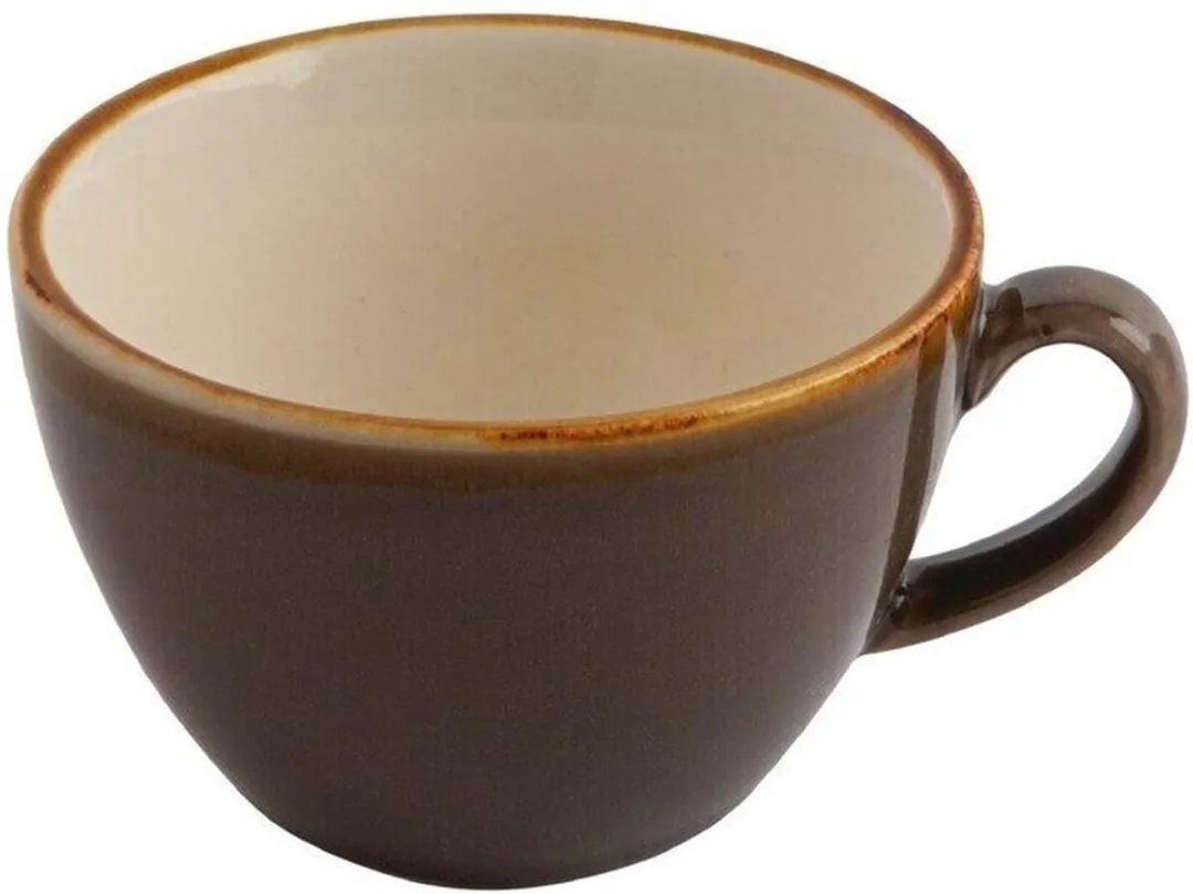 Olympia Kiln Cappuccinokopjes GAS-HC392 - 6 Stuks - 34cl - Grijs