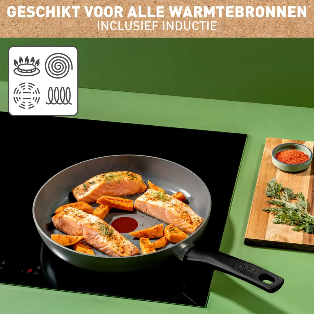 Tefal Re-invent Keramische Koekenpan 24cm C4280423 - Grijs - afbeelding 2 van 6
