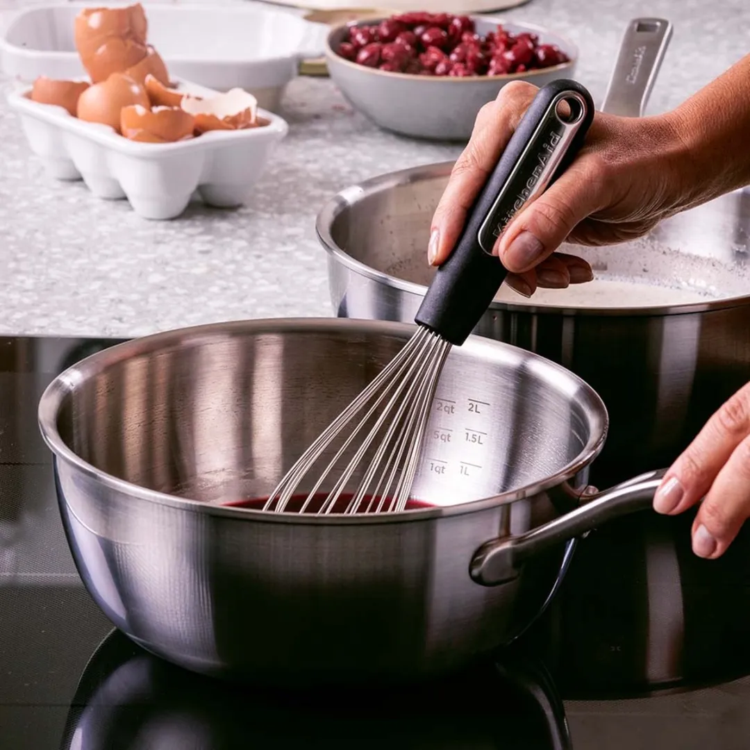 KitchenAid Steelpan Multi-Ply RVS 24cm - 3.7L - Zilver
