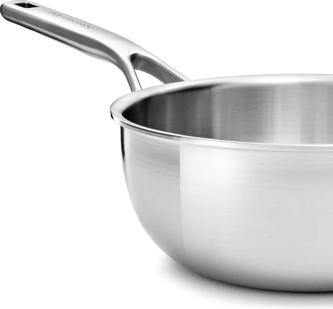 KitchenAid Steelpan Multi-Ply RVS 24cm - 3.7L - Zilver