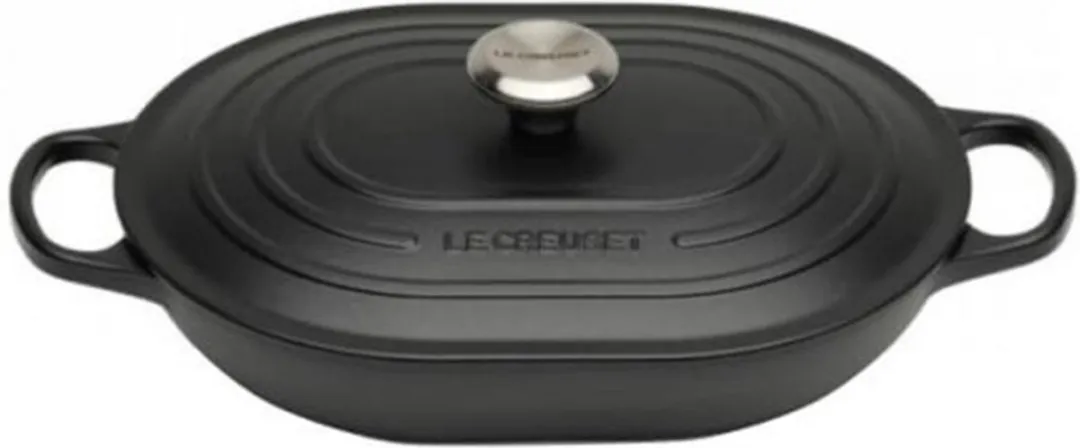 Le Creuset Braadpan Oblong Signature 3.4L - Zwart