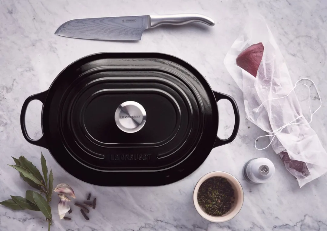 Le Creuset Braadpan Oblong Signature 3.4L - Zwart